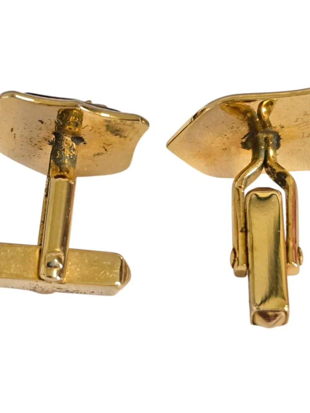 Vintage Swank Cufflinks & Tie Clip Set Gold Tone Shriners Emblem w/ Box